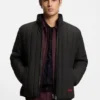 Jacke mit Logo-Detail und Steppung