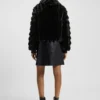 Jacke mit verstellbarem Saum aus Kunstfell