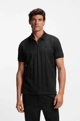 Jacquard-Muster-Hemd aus merzerisierter Baumwolle