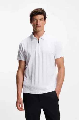 Jacquard-Muster-Hemd aus merzerisierter Baumwolle