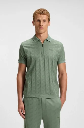 Jacquard-Muster-Hemd aus merzerisierter Baumwolle