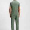 Jacquard-Muster-Hemd aus merzerisierter Baumwolle