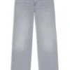 Jeans in lockerer Passform aus grau-blauem Denim