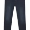Jeans in Maine-Blau mit Regular-Fit aus gestricktem Denim