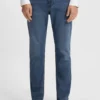 Jeans in Maine-Blau mit Regular-Fit aus Performance-Denim