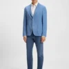 Jeans in Maine-Blau mit Regular-Fit aus Performance-Denim