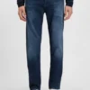 Jeans in Maine-Blau mit Regular-Fit aus Soft-Touch-Denim