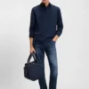 Jeans in Maine-Blau mit Regular-Fit aus Soft-Touch-Denim