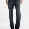 Jeans in Regular-Fit aus dunkelblauem Denim