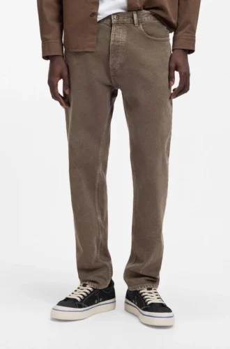 Jeans in Regular-Fit aus gewaschenem Denim