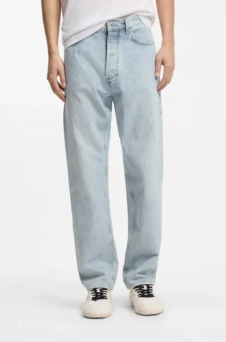 Jeans in Regular-Fit aus hellblauem Denim