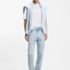 Jeans in Regular-Fit aus hellblauem Denim