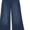 Jeans mit ausgestelltem Schnitt aus blauem Denim