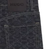 Jeans mit extrabreitem Bein aus Denim mit geometrischem Print