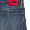 Jeans mit lockerer, konisch zulaufender Passform aus blauem Denim aus ägyptischer Baumwolle