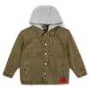 Jeans-Overshirt für Kinder mit abnehmbarer Fleece-Kapuze