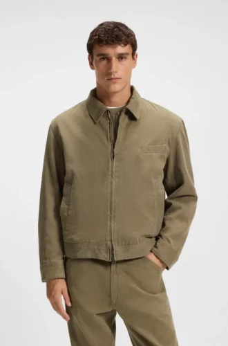 Jeansjacke aus melierter Baumwolle