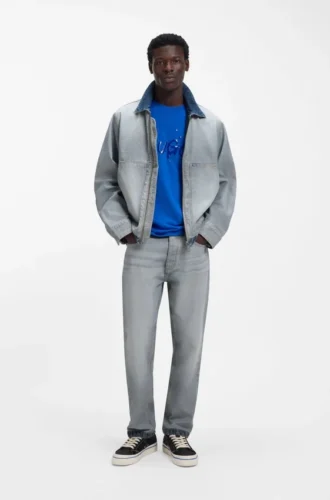 Jeansjacke im Inside-Out-Stil