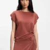 Jersey-T-Shirt mit gedrehtem Detail an der Seite