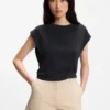 Jersey-T-Shirt mit gedrehtem Detail an der Seite