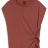 Jersey-T-Shirt mit gedrehtem Detail an der Seite