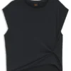 Jersey-T-Shirt mit gedrehtem Detail an der Seite