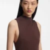 Jerseykleid in schmaler Passform mit gerafften Details