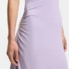 Jerseykleid in schmaler Passform mit gerafften Details