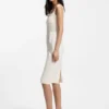 Jerseykleid in schmaler Passform mit Lagen-Detail