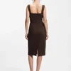Jerseykleid in schmaler Passform mit Lagen-Detail