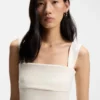 Jerseykleid in schmaler Passform mit Lagen-Detail