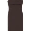 Jerseykleid in schmaler Passform mit Lagen-Detail