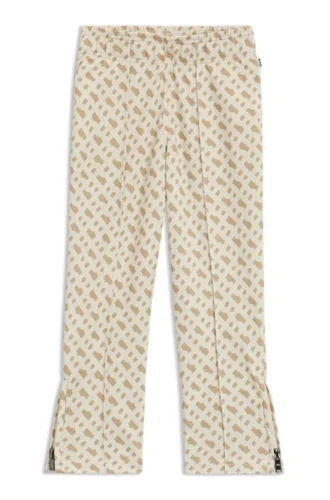 Jungen-Jogginghose mit Reißverschluss am Saum und Monogramm-Print