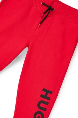 Jungen-Jogginghose mit vertikalem Logo aus Baumwollmischung
