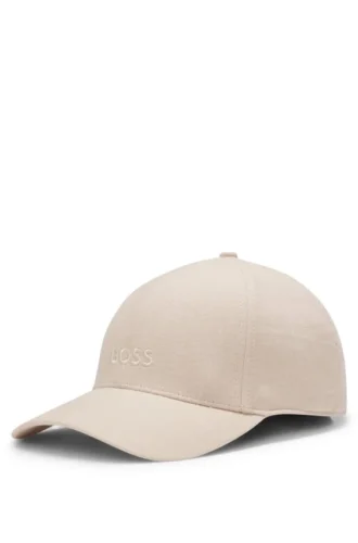 Kappe aus Leinen mit gesticktem Logo