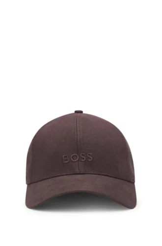 Kappe aus Leinen mit gesticktem Logo