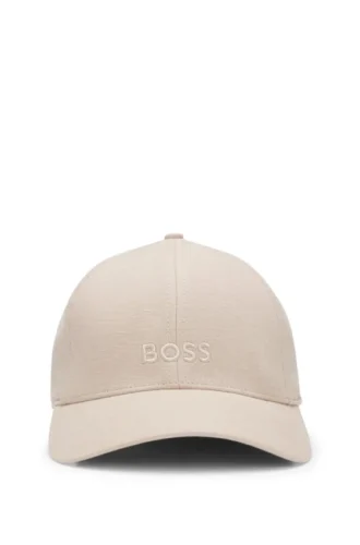 Kappe aus Leinen mit gesticktem Logo