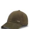 Kappe aus Wildleder mit Metall-Logo-Niete