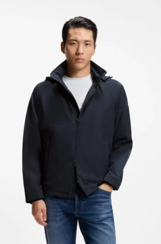 Kapuzenjacke in Regular-Fit mit wasserabweisender Ausrüstung