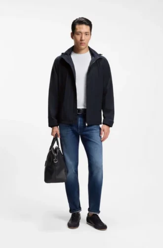 Kapuzenjacke in Regular-Fit mit wasserabweisender Ausrüstung