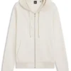 Kapuzenpullover mit Reißverschluss und Monogramm-Kapuze