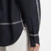 Karierte Bluse in lockerer Passform aus Baumwoll-Canvas