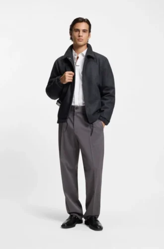 Karierte Hose in Modern-Fit aus Stretchstoff