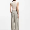 Karierte Hose in Oversize-Passform aus Stretchwolle