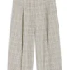 Karierte Hose in Oversize-Passform aus Stretchwolle