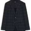 Karierte Jacke in Regular-Fit aus komfortablem Stretchstoff