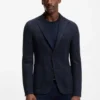 Karierte Slim-Fit-Jacke aus Baumwollmischung