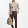 Karierte Slim-Fit-Jacke aus Baumwollmischung