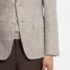 Karierte Slim-Fit-Jacke aus Baumwollmischung