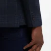 Karierte Slim-Fit-Jacke aus Baumwollmischung